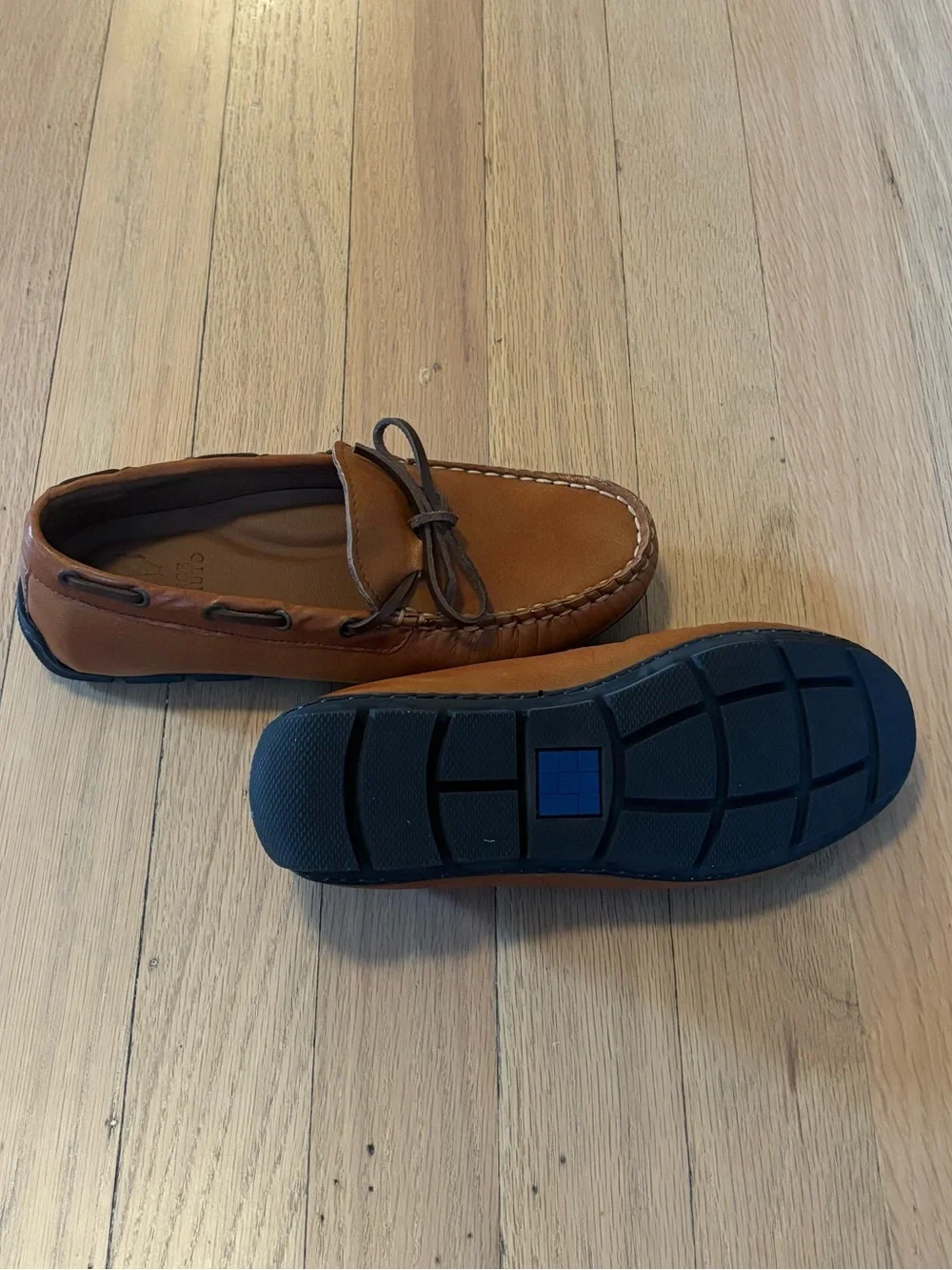 Little Boys Classic Leather Loafers - Brown
